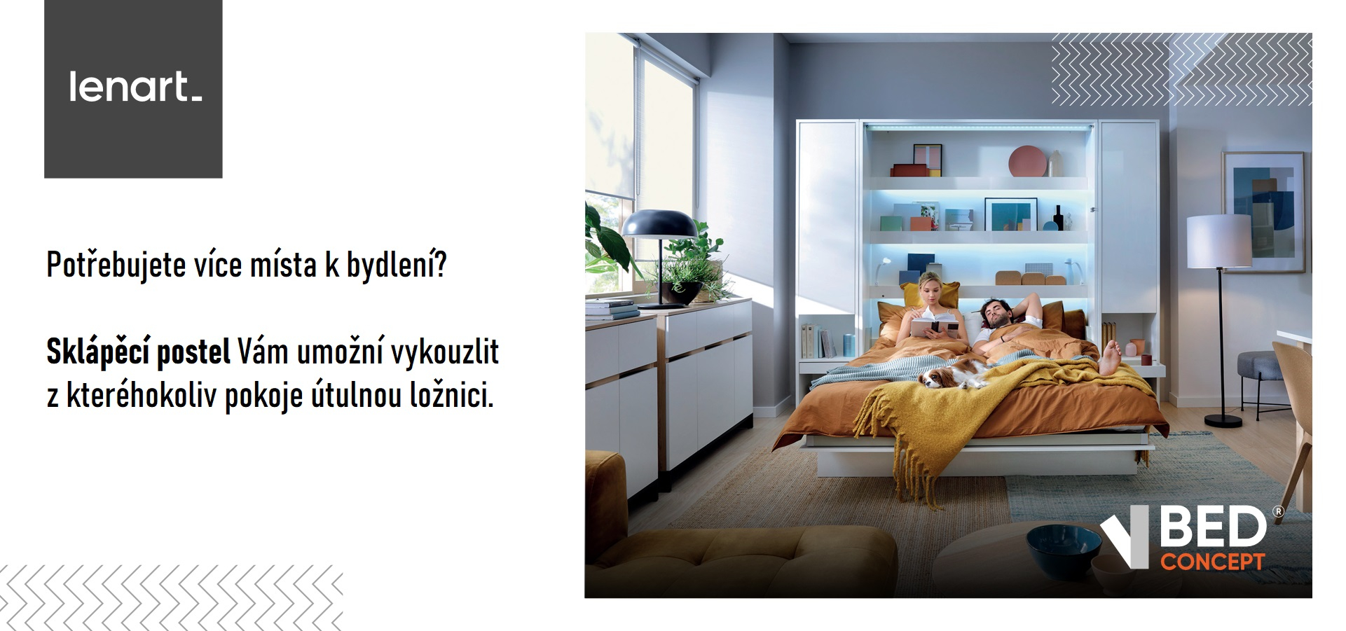 Sklápěcí postele Bed Concept Lenart Sklápěcí postele Bed Concept Lenart