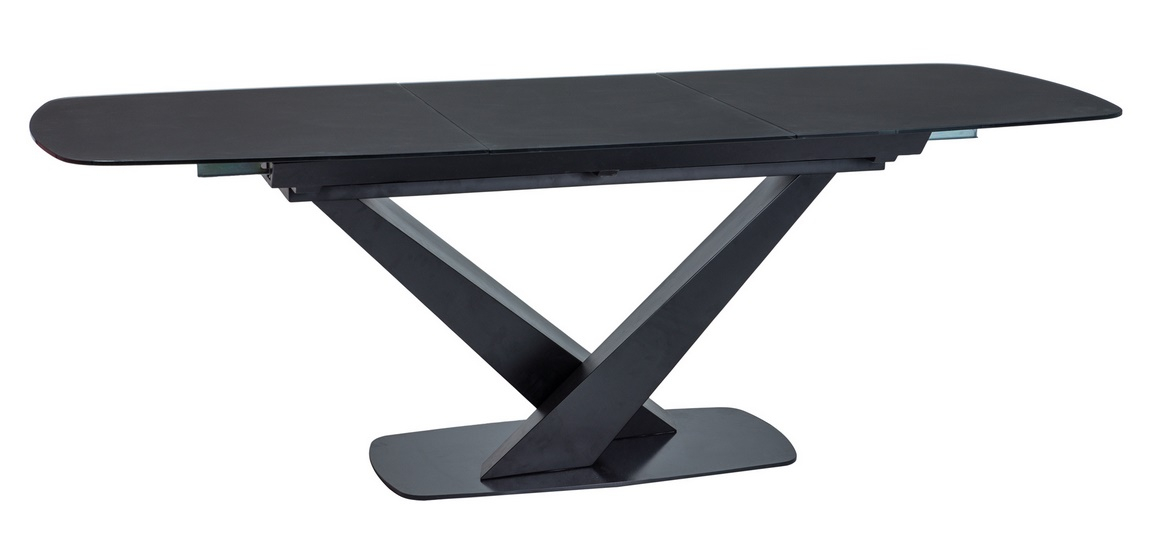 Jedálenský stôl rozkladací CASSINO I čierna mat