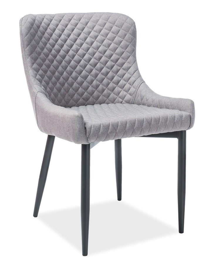 Jedálenská čalúnená stolička COLIN B šedá/čierna