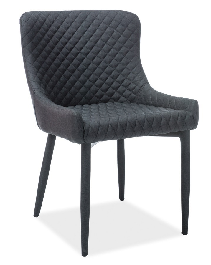 Jedálenská čalúnená stolička COLIN čierna