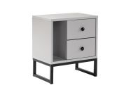 noční stolek na nožičkách, šedá / černá