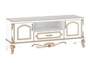 luxusní televizní stolek stolek, barva bílá/zlatá