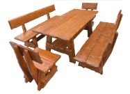 OM-266 zahradní sestava (1x stůl + 2x lavice + 2x židle) výběr barev