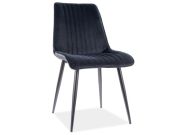 Jídelní čalouněná židle CASA 11883 velvet černá/černá mat
