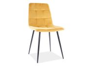 Jídelní čalouněná židle CASA 11787 VELVET žlutá curry/černá
