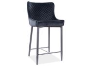 Barová židle CASA 11190 B H-2 VELVET černá/černá