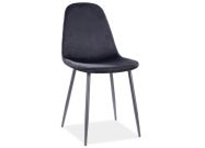 Jídelní čalouněná židle CASA 11310 VELVET černá/černá