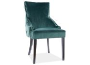 Jídelní čalouněná židle CASA 11871 VELVET zelená/černá