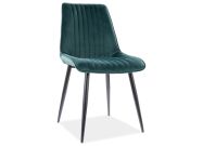 Jídelní čalouněná židle CASA 11883 velvet zelená/černá mat