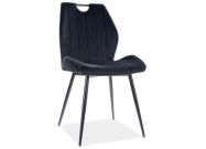 Jídelní čalouněná židle CASA 11800 VELVET černá/černá