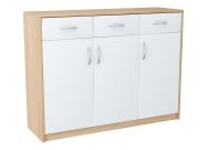 komoda 3D3S, barva sonoma/bílá 