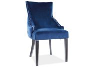 Jídelní čalouněná židle CASA 11871 VELVET granátově modrá/černá