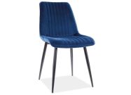 Jídelní čalouněná židle CASA 11883 velvet granátově modrá/černá mat