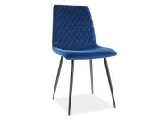 Jídelní čalouněná židle CASA 11879 VELVET granátově modrá/černá