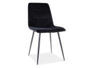 Jídelní čalouněná židle CASA 11787 VELVET černá/černá