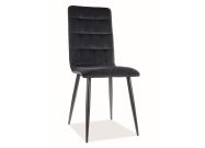Jídelní čalouněná židle CASA 11641 VELVET černá/černá