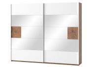 Šatní skříň 2-dveřová LIVORNO 73 dub wotan/bílá