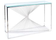Konzolový stolek FLAME C stříbrná/sklo