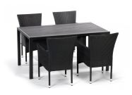 zahradní sestava 4+1B, černý antracit