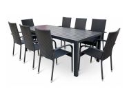 zahradní sestava 8+1P, černý antracit