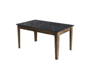 jídelní stůl s úložným prostorem, ořech / černá