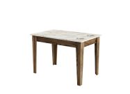 jídelní stůl s úložným prostorem, bílá / ořech