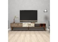 TV stolek na nožičkách, ořech/bílá