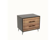 noční stolek na nožičkách, ořech / černá