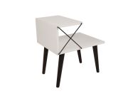 noční stolek na nožičkách, bílá