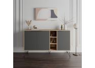 komoda na nožičkách, dub / antracit