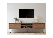 TV stolek na nožičkách, ořech/černá