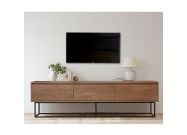 TV stolek na nožičkách, ořech/černá