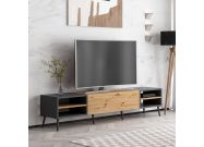 TV stolek na nožičkách, dub Artisan / antracit