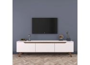 televizní stolek na nožkáchí, barva bílá/ořech
