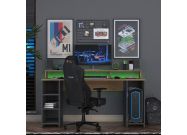 psací stůl s kontejnerem na PC, ořech/antracit