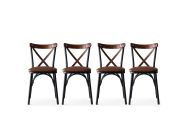 4 jídelní židle, hnědá