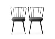 2 jídelní židle, černá