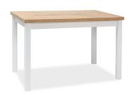 Jídelní stůl ADAM 120x68 dub lancelot/bílá mat