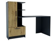 pracovní stůl levý, barva dub artisan/antracit