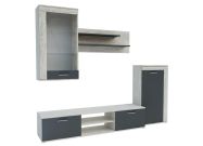 obývací stěna, barva artwood/grafit grey