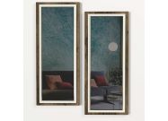 2 nástěnné zrcadla, lydia/bílá