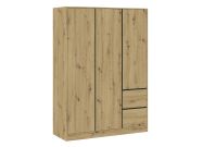 šatní skříň 3D2S, barva dub artisan/antracit