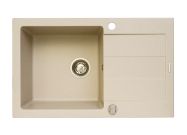 Pyragranitový dřez CASA 67025 PLUS LUX 1B 1D (78x48) beige