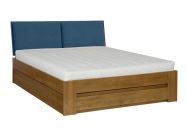 Postel s ÚP CASA 77114 187 šířka 180 cm buk rustikal  ZG002 modrá