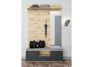 předsíňová sestava, dub Artisan/antracit