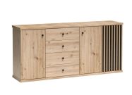 komoda 3D4S, barva dub artisan/černá