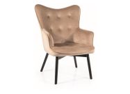 Čalouněné křeslo CASA 11004 velvet šedá/wenge