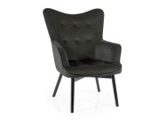 Čalouněné křeslo CASA 11004 velvet šedá/wenge