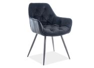 Jídelní čalouněná židle CASA 11009 velvet černá/černá