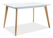 Jídelní stůl DECLAN I 120x80 bílá/buk